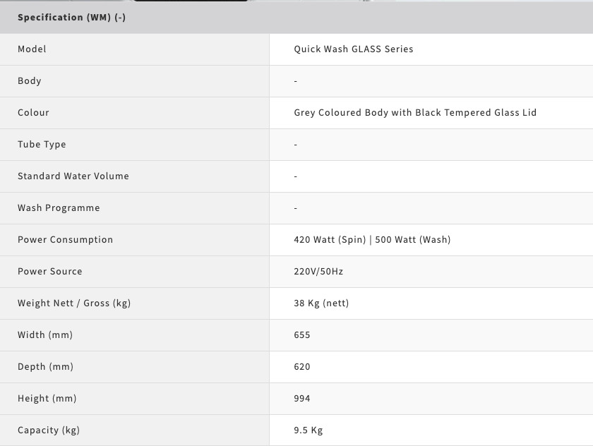 Mesin Cuci SHARP Top Loading 9.5KG ES-H958T-GY