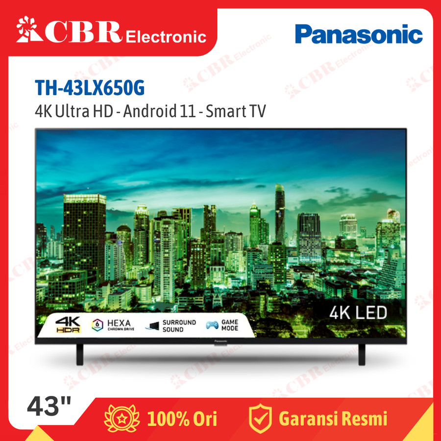 TV Panasonic 43 inch LED 43LX650G (4K UHD - Android 11 - Smart TV)