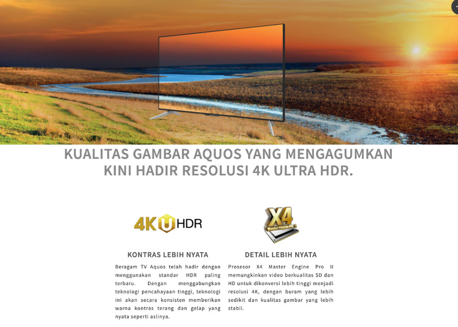 TV SHARP 60 Inch LED 60CH1X (4K UHD)
