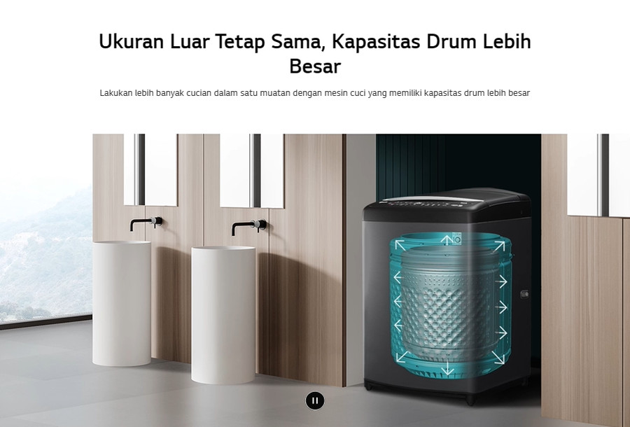 Mesin Cuci LG Top Loading 11 Kg TV2111DV3B