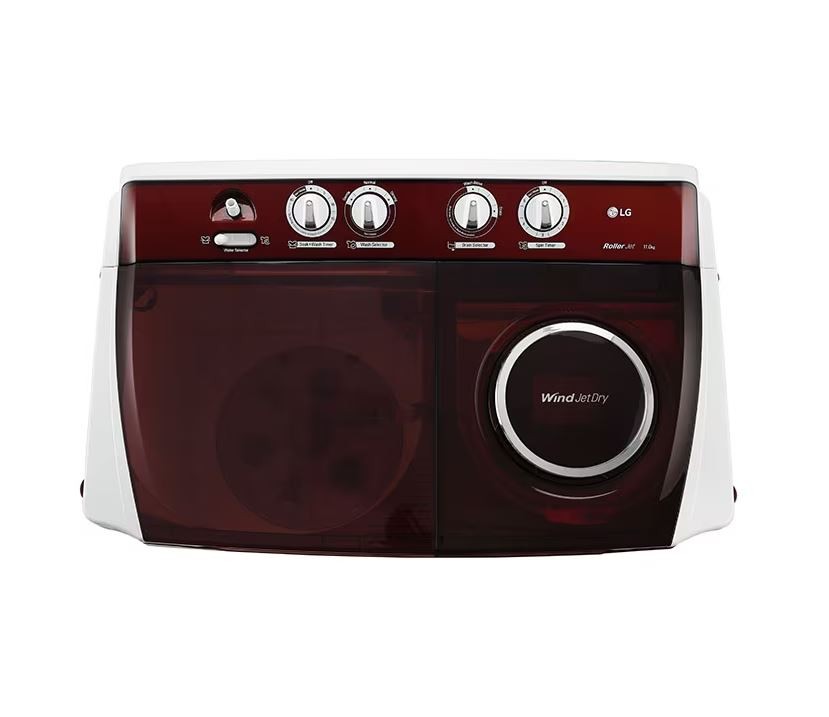 Mesin Cuci LG 16 KG P1600RTB / 2 Tabung Manual / Merah