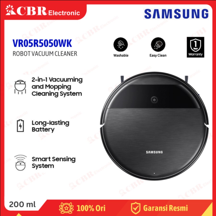 Vacuum Cleaner SAMSUNG VR05R5050WK [Robot Vacuum / 200ml]
