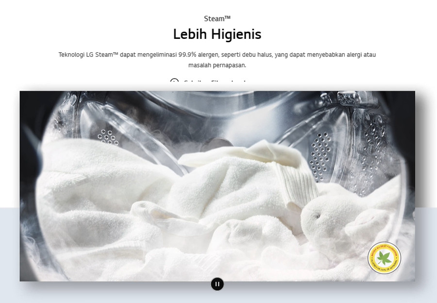 Mesin Cuci LG Front Loading 24 Kg F2724SVRB