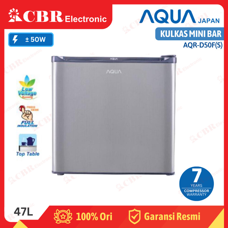 Kulaks Mini Bar AQUA 47L AQR-D50F(S) Low Volt - Silver