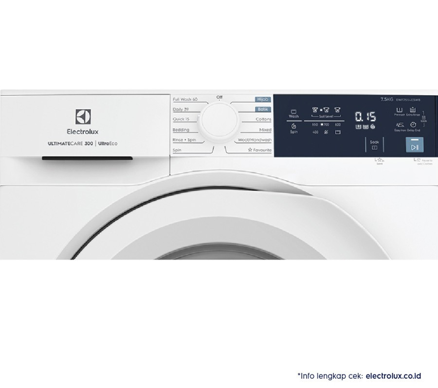 Mesin Cuci ELECTROLUX Front Loading 7.5 Kg EWF7554E3WB