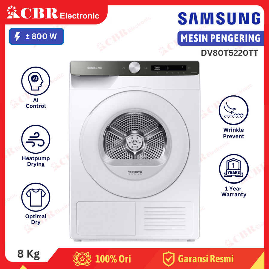 Dryer SAMSUNG 8 Kg DV80T5220TT