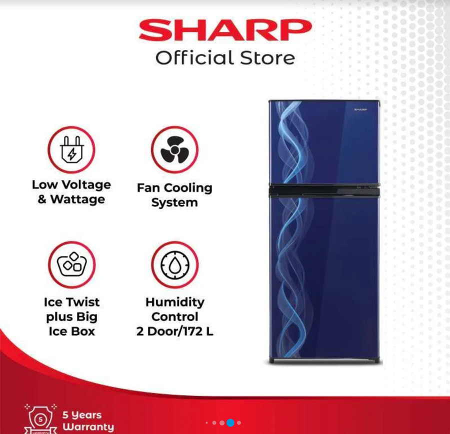 Kulkas SHARP 2 Pintu 172L / SJ-197ND-VB2 (Kirei) - SJ-197ND-VB2