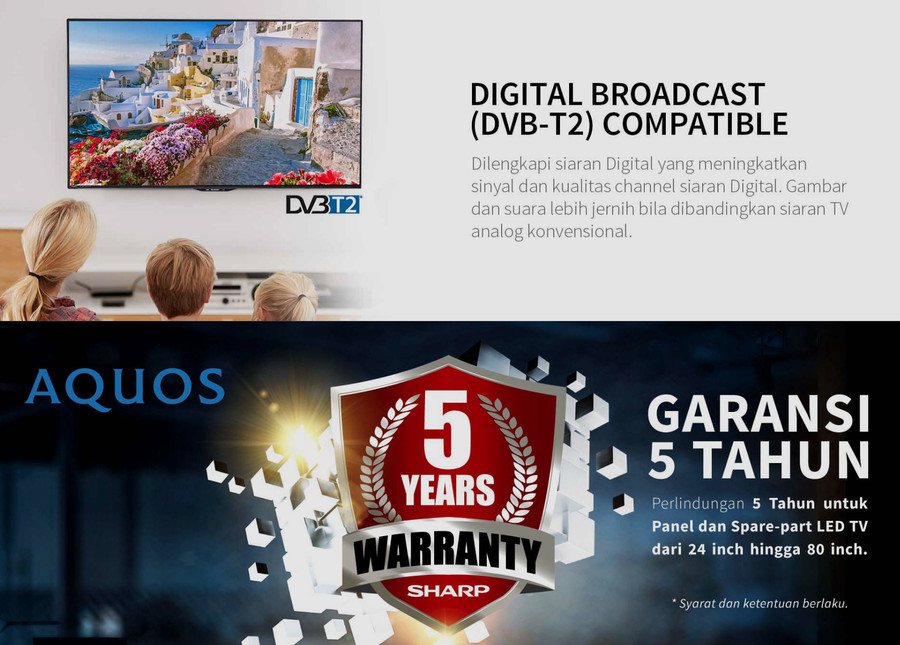 TV SHARP 50inch LED 50AD1I (Full HD - Digital TV)