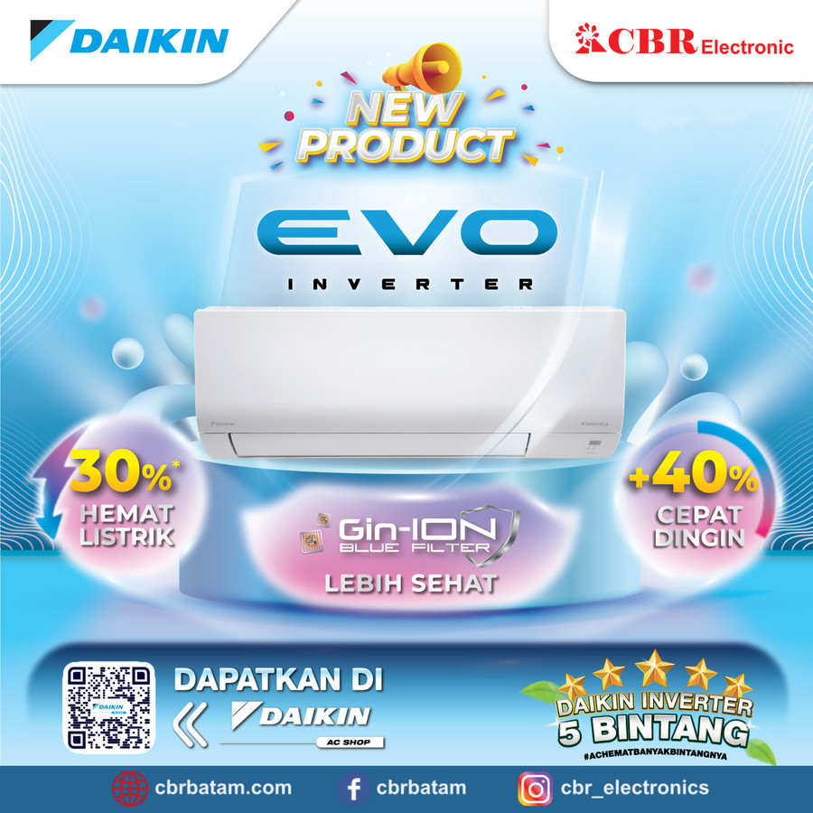 AC DAIKIN EVO INVERTER 1.5PK STKF35AV /Gin-ION FILTER - MALAYSIA
