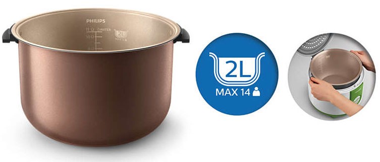 Rice Cooker PHILIPS 2 Liter HD-3118/31 BLUE