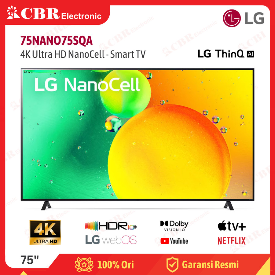 TV LG 75 Inch LED 75NANO75SQA (4K NanoCell-Smart TV)
