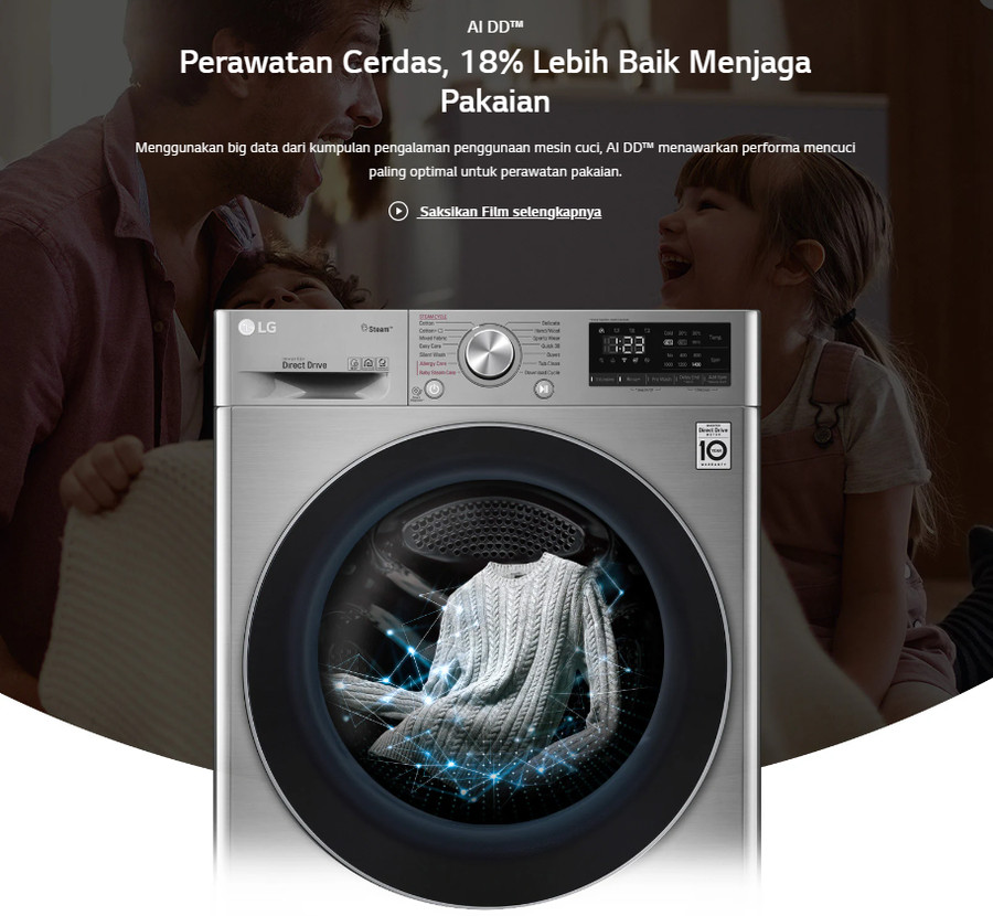 Mesin Cuci LG Front Loading 8.5 Kg FV1285S3VS