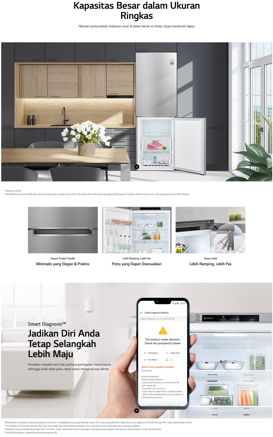 Kulkas LG 2 Pintu Bottom Freezer GC-B369NLRM (305L / Inverter)