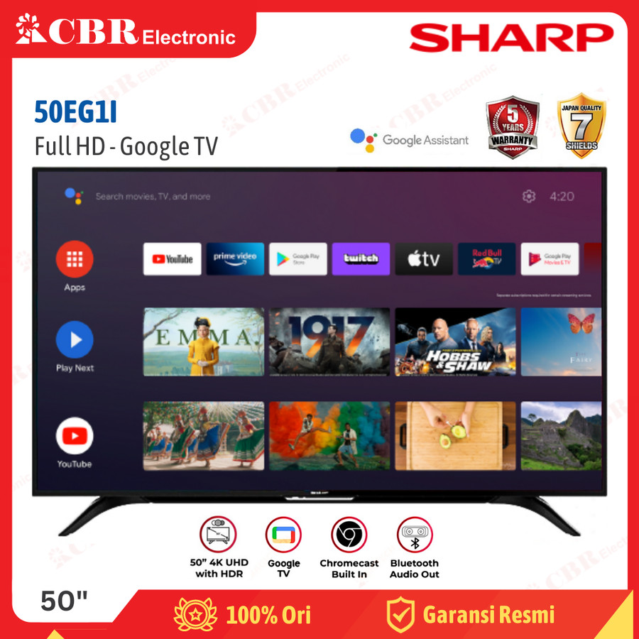 TV SHARP 50inch LED 50EG1I (FHD - Android TV)