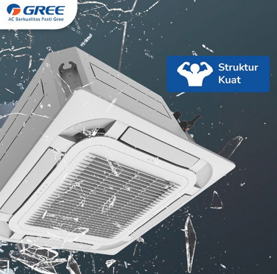 AC Cassette GREE Inverter 5PK GUD140T/A-S (R-410) / (Batam)