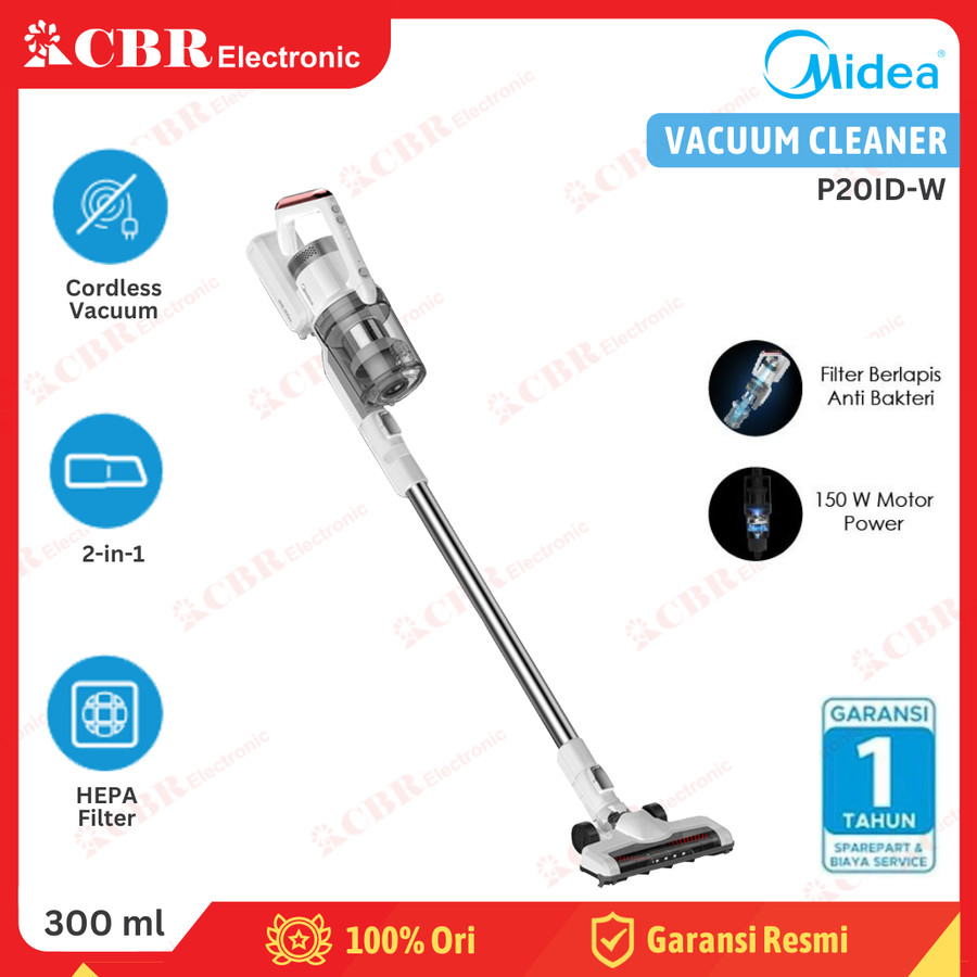 Vacuum Cleaner MIDEA P20ID-W/B [Cordless / 2-IN-1 / 300ml] 