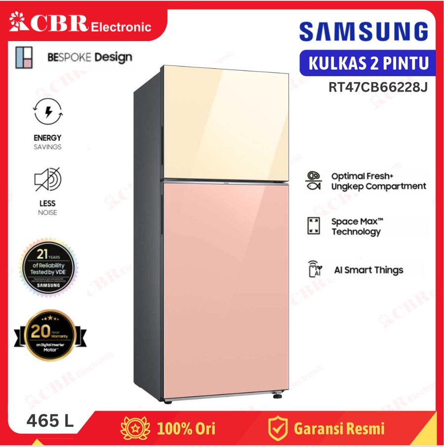 Kulkas SAMSUNG 2 Pintu BE SPOKE RT47CB66228J (465L / Inverter)