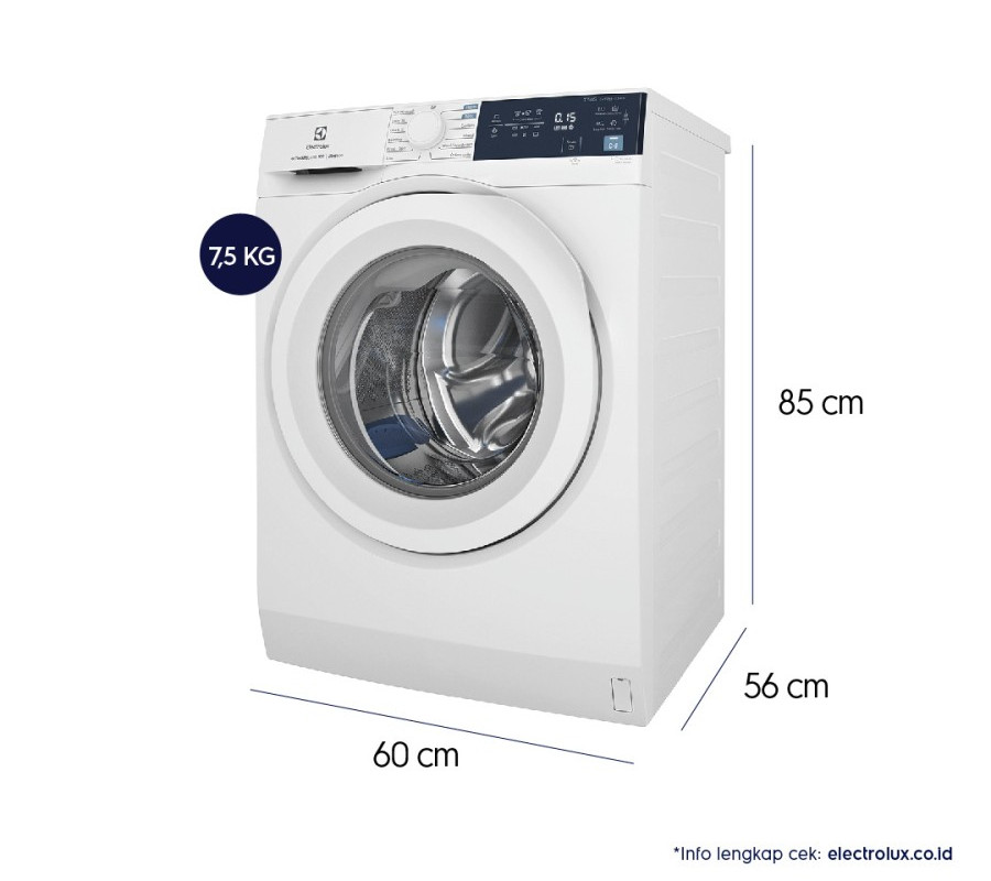 Mesin Cuci ELECTROLUX Front Loading 7.5 Kg EWF7554E3WB