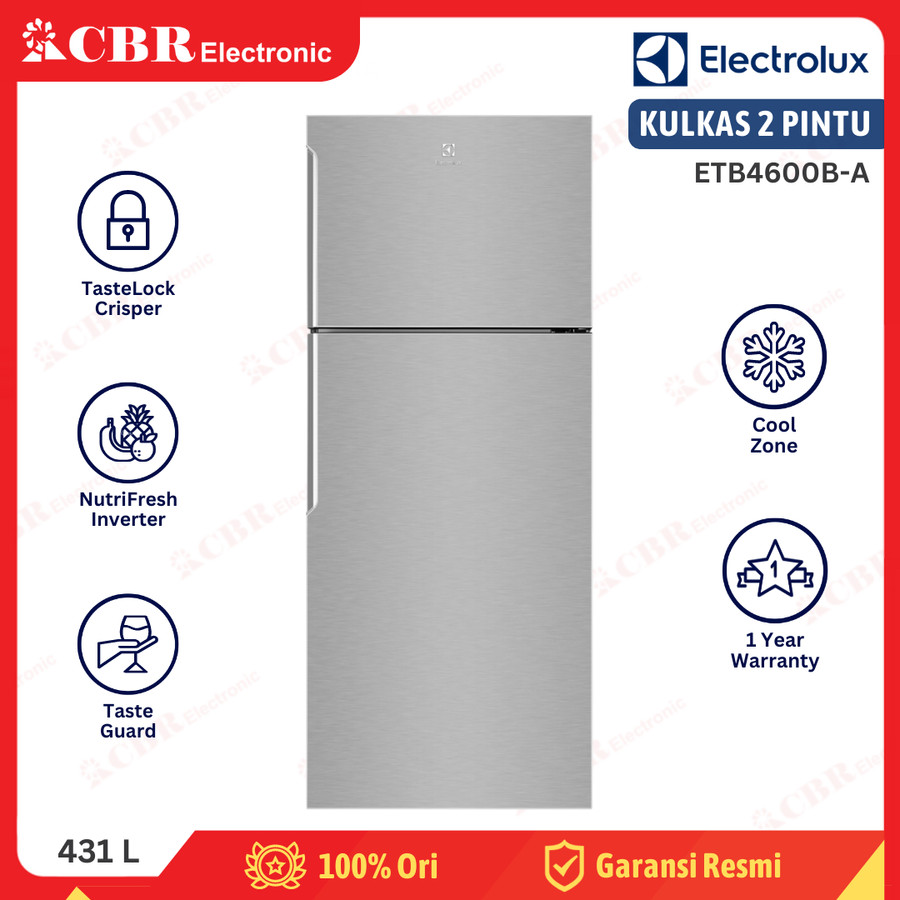 Kulkas ELECTROLUX 2 Pintu ETB4600B-A / 431 L