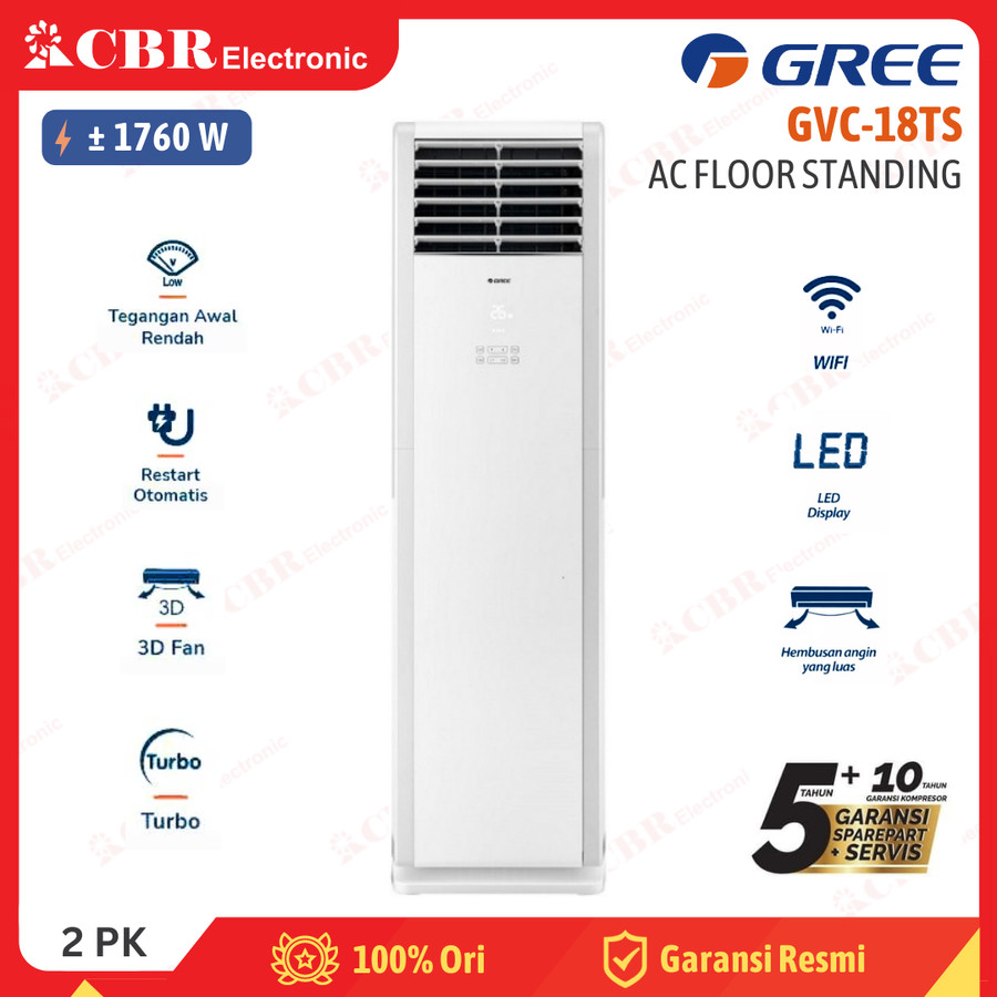 AC Floor Standing GREE 2PK GVC-18TS R-32 (1 PHASE) / (Batam)