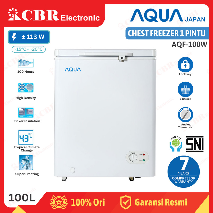 FREEZER PETI - CHEST FREEZER AQUA AQF-100W / 100 L