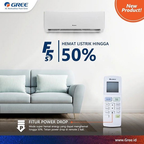 AC Split Gree Inverter 1/2PK / 0.5PK GWC-05F5S (R-32)