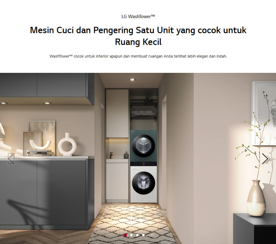 Mesin Cuci LG Front Loading 14 Kg WT1410NHEG (WASHER & DRYER)