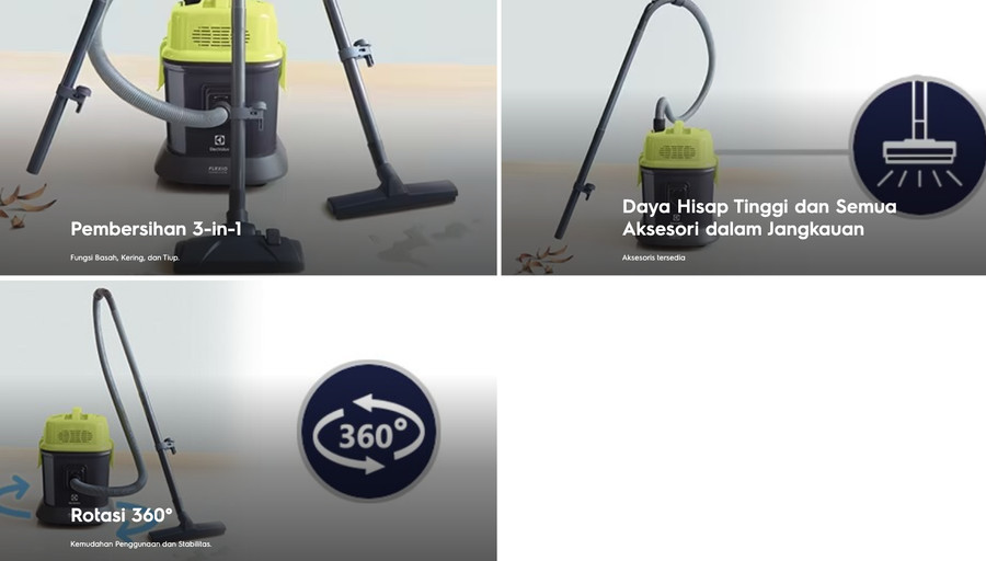 Vacuum Cleaner ELECTROLUX Z823 [Heavy Duty 20 L / Wet & Dry]
