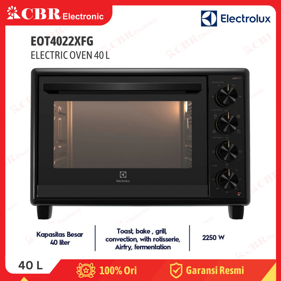 Oven Listrik Freestanding ELECTROLUX EOT4022XFG (4 in 1) 40 L