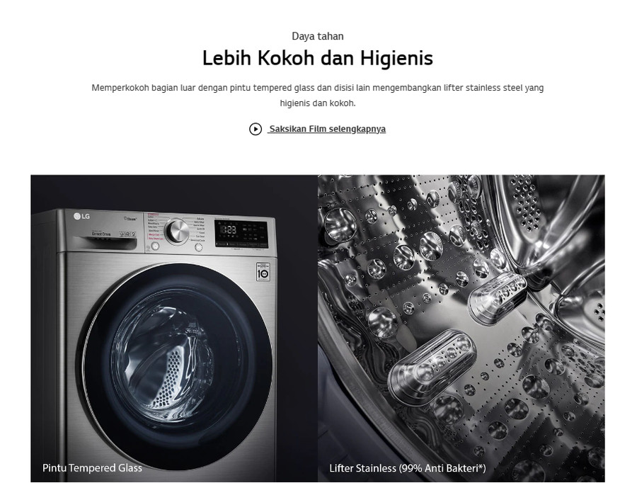 Mesin Cuci LG Front Loading 8.5 Kg FV1285S3VS