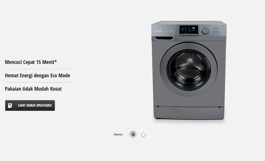 Mesin Cuci PANASONIC Front Loading 8 Kg NA-128XB1LNE