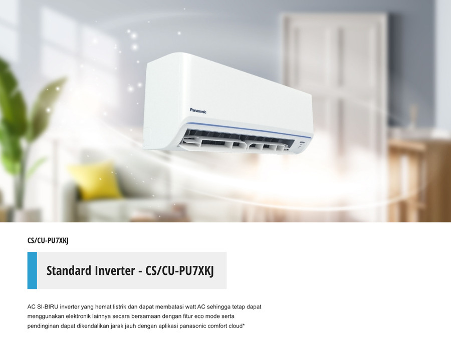 AC Split PANASONIC Inverter 3/4 PK (0.75 PK) CS-PU7XKJ(R-32)