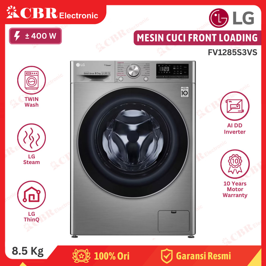 Mesin Cuci LG Front Loading 8.5 Kg FV1285S3VS