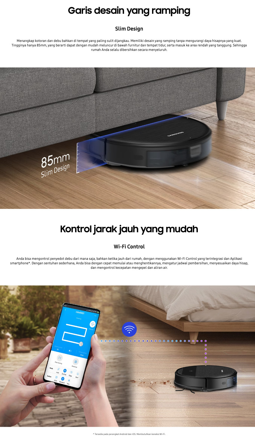 Vacuum Cleaner SAMSUNG VR05R5050WK [Robot Vacuum / 200ml]