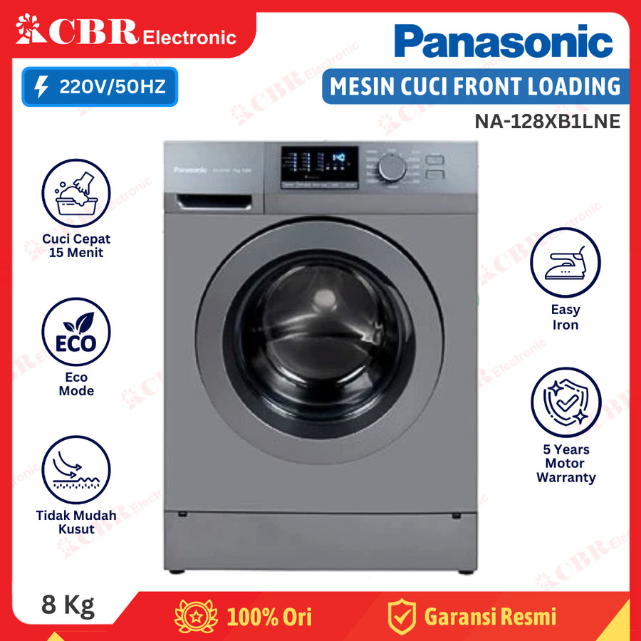 Mesin Cuci PANASONIC Front Loading 8 Kg NA-128XB1LNE