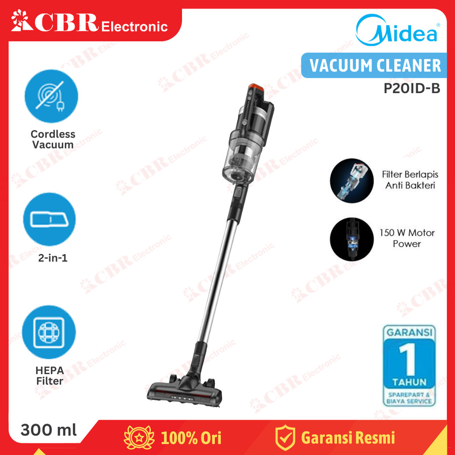Vacuum Cleaner MIDEA P20ID-W/B [Cordless / 2-IN-1 / 300ml] 