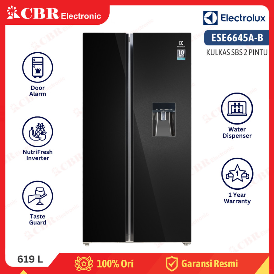 Kulkas ELECTROLUX Side By Side 2 Pintu ESE6645A-B / 619 L