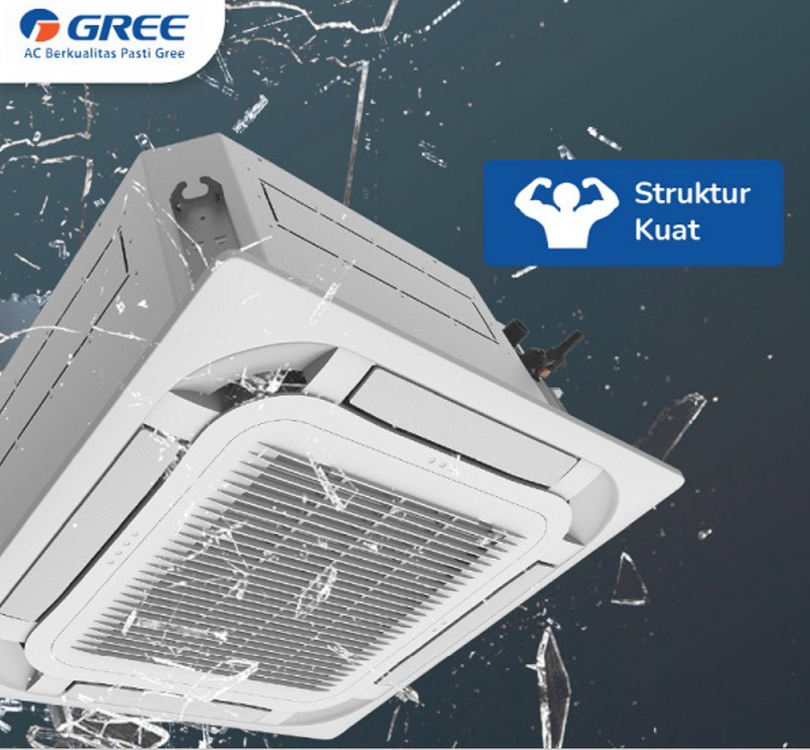 AC Cassette GREE Standard 4.5PK GU125T/A-K (R-410) / (Batam)