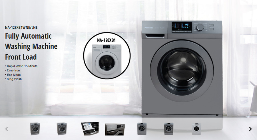 Mesin Cuci PANASONIC Front Loading 8 Kg NA-128XB1LNE