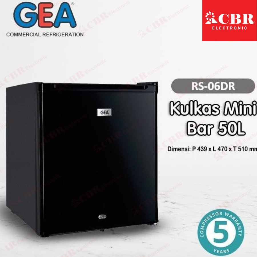 KULKAS MINI BAR GEA 46L RS-06DR / RS06 - HITAM