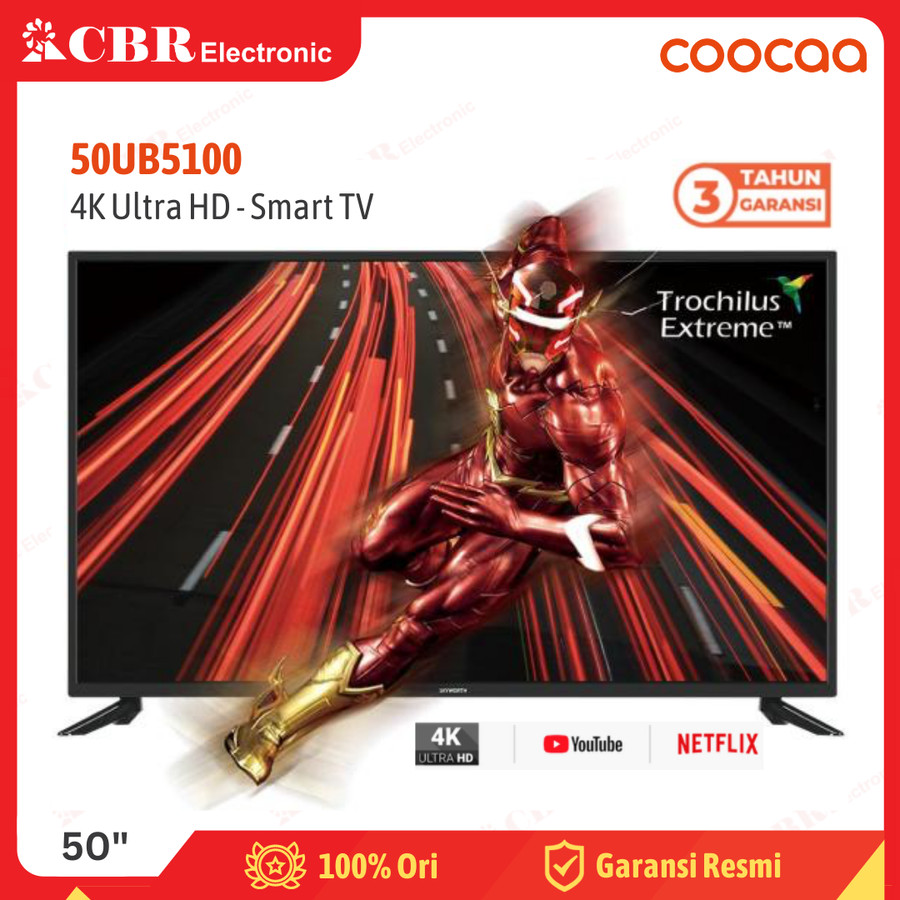 TV Coocaa 50inch LED 50UB5100 (4K UHD - Android TV)