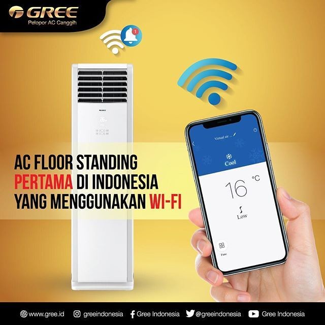 AC Floor Standing GREE 2PK GVC-18TS R-32 (1 PHASE) / (Batam)