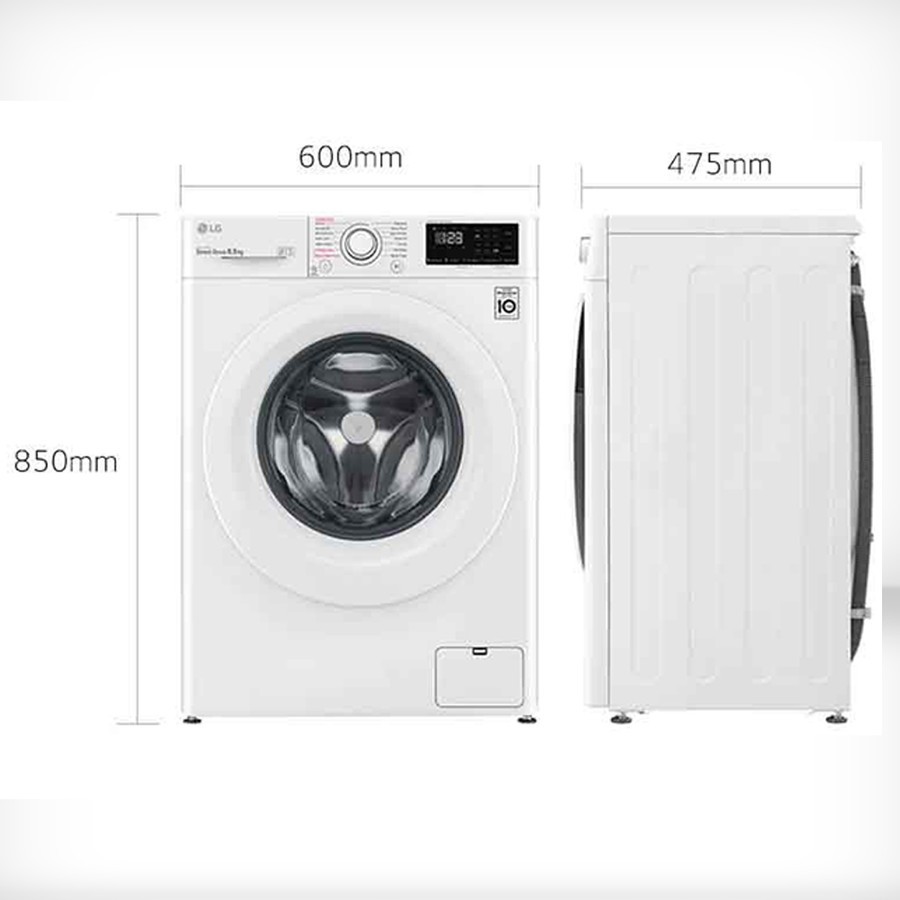 Mesin Cuci LG 8,5 KG / 8.5 KG FV1285S5WS - Front Loading - STEAM AI DD