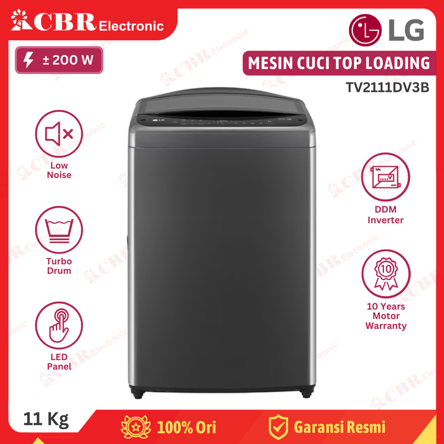 Mesin Cuci LG Top Loading 11 Kg TV2111DV3B