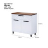 KIRANA Nebraska - Kitchen Set Kayu Kabinet Lemari Rak Dapur Putih Minimalis Bawah 2 Pintu