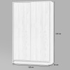 Lemari Pakaian Kayu 2 Pintu Sliding Besar Modern Minimalis Arkansas