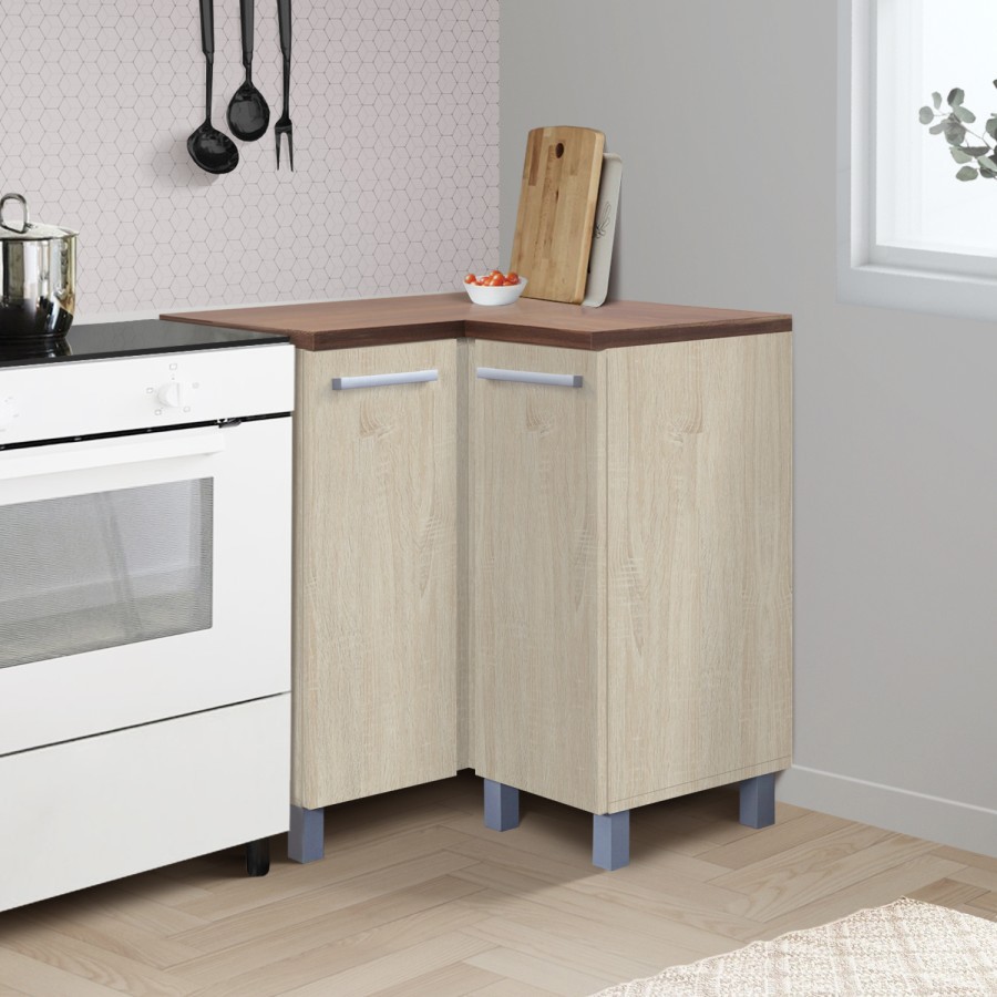 Kirana Kitchen Set Denver Lemari Kabinet Dapur Rak Bawah 2 Pintu Sudut