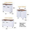 KIRANA Nebraska - Kitchen Set Kayu Kabinet Lemari Rak Dapur Putih Minimalis Atas 3 Pintu 