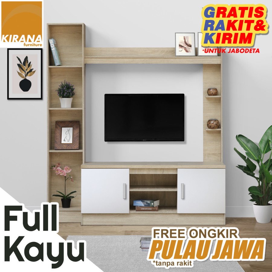 FULL KAYU - Kirana Lemari Meja TV - Buffet Florida SC