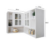 KIRANA Nebraska Kaca - Kitchen Set Kayu Kabinet Lemari Dapur Putih Minimalis 2 Pintu Sudut Kaca Rak